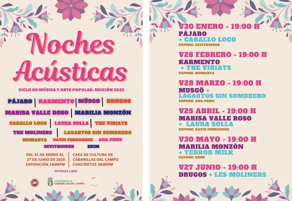 Cartel Terror Milk en Noches Acústicas